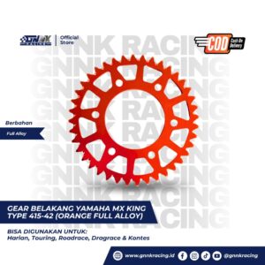Gear Set Yamaha MX King Type 415 Alloy Orange GNNK Racing - GB-MX-KING-42-ORANGE