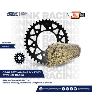 Gear Set Yamaha MX King Type 415 Black GNNK Racing - G-SETMX-415-12-40-B