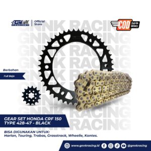 Gear Set Honda Crf150 Type 428 Black GNNK Racing